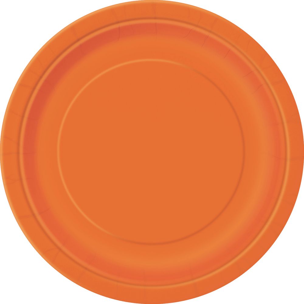 Unique - Pumpkin Orange Round Plate 9"