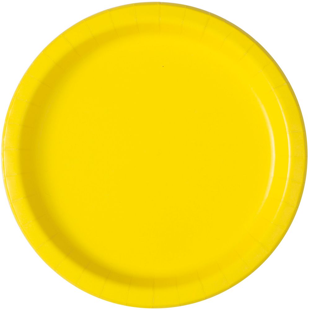 Unique - Neon Yellow Round Plate 7"