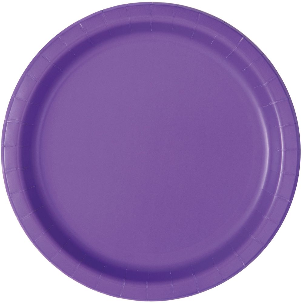 Unique - Neon Purple Round Plate 9"