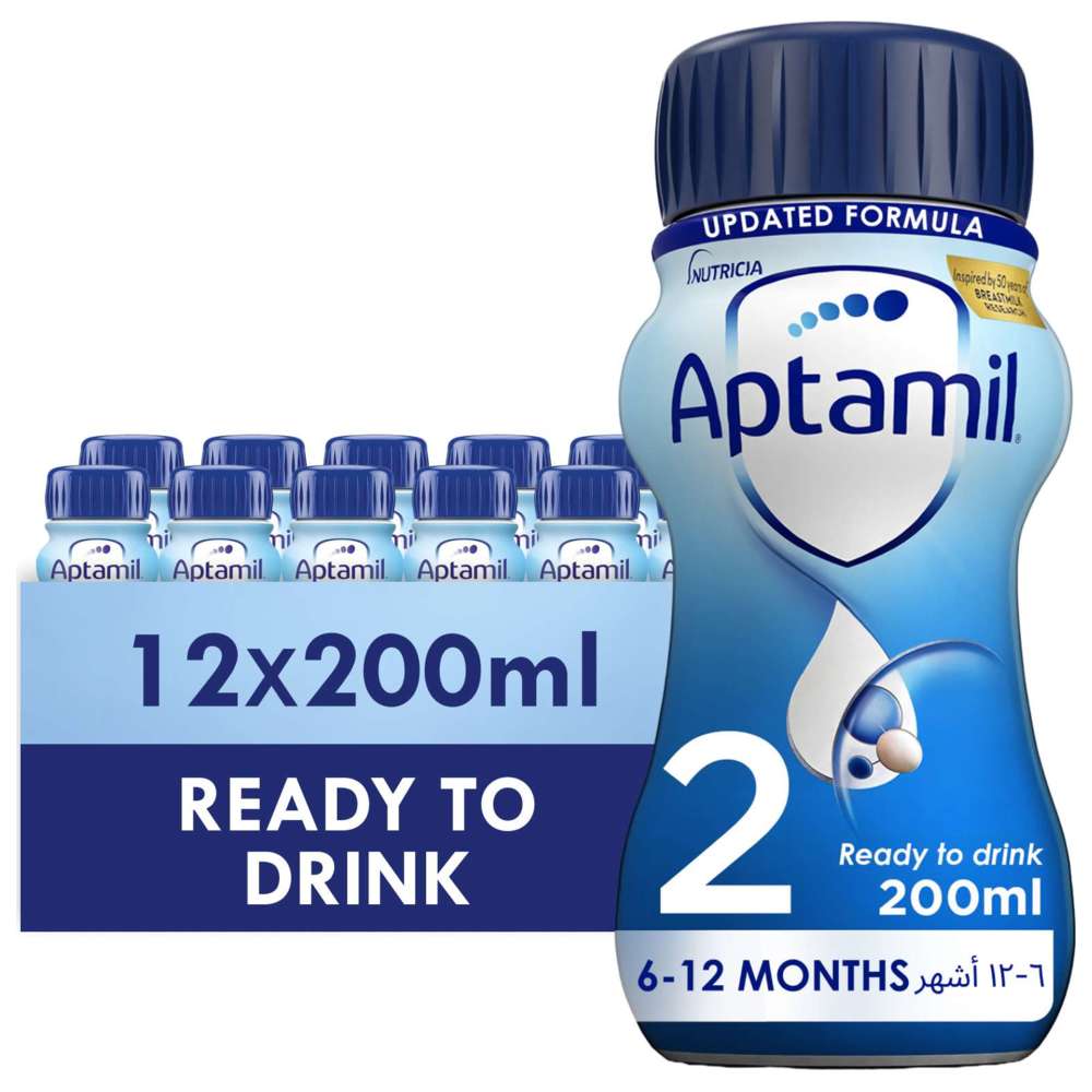 Aptamil - Follow On Milk Formula - 6-12M - 200 ml - Pack of 12