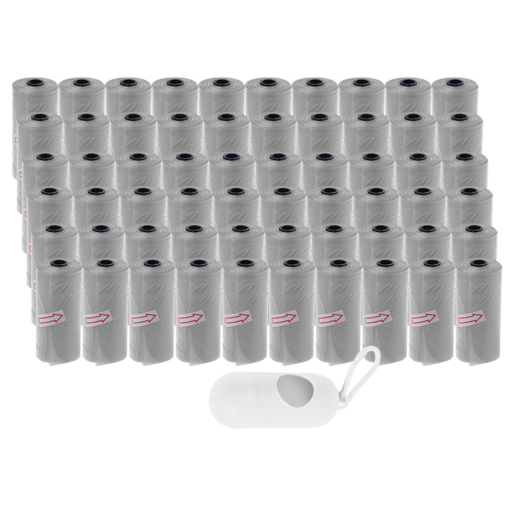 Star Babies - Disposable Scented Nappy Bag With Dispenser - Grey - Pack of 60 - 900pcs