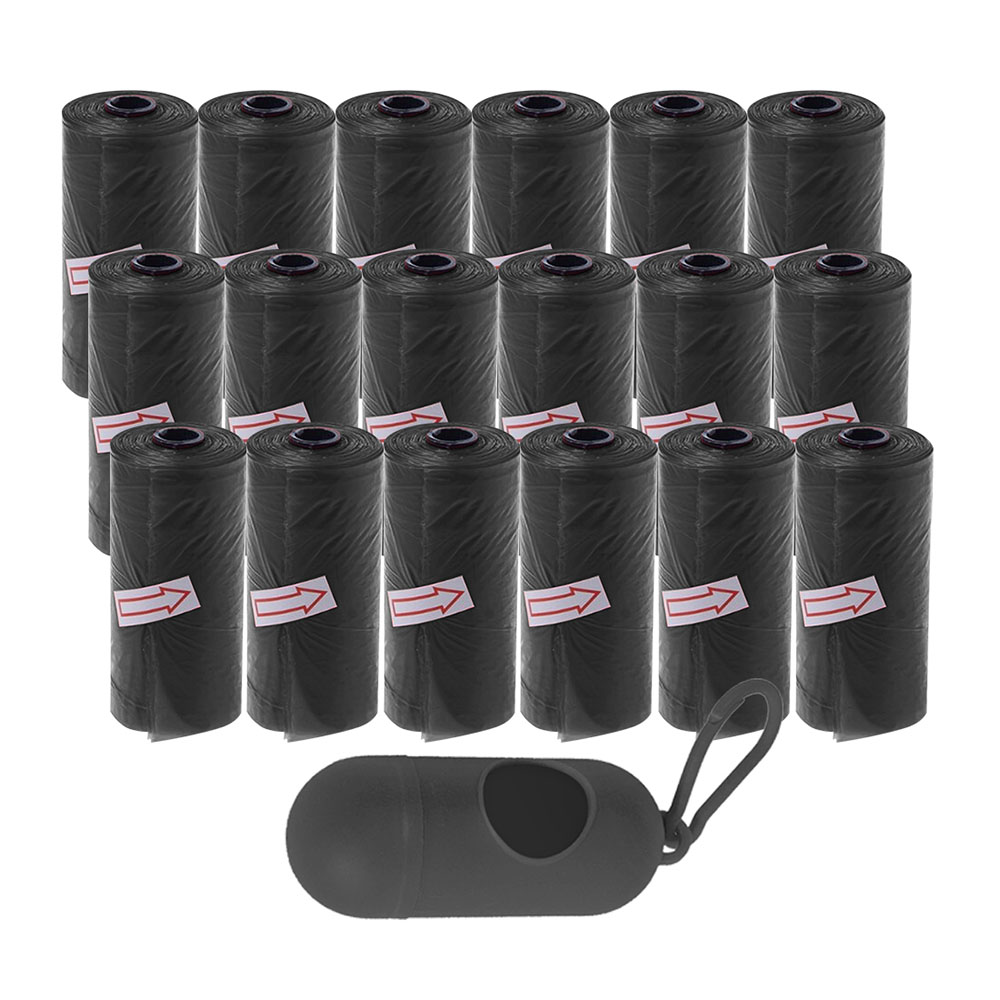 Star Babies - Disposable Scented Nappy Bag With Dispenser - Black - Pack of 18 - 276pcs