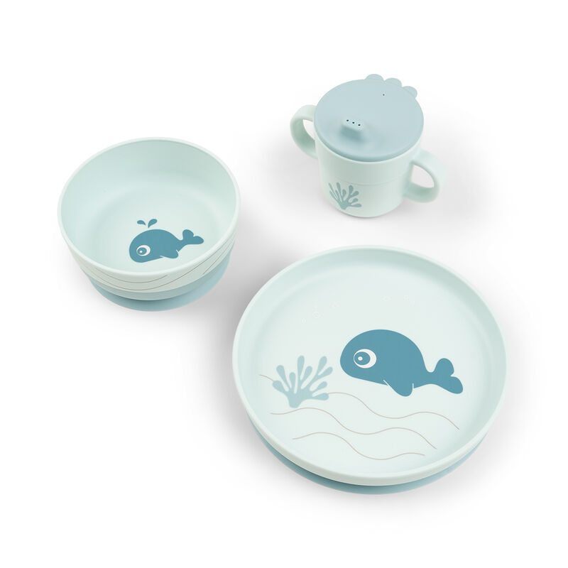 Done By Deer - Foodie Dinner Set - 3 Pcs - Wally - Blue