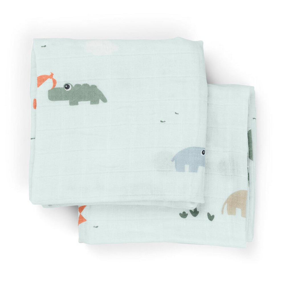 Done By Deer - Burp Cloth - 2 Pcs - Playground - Blue