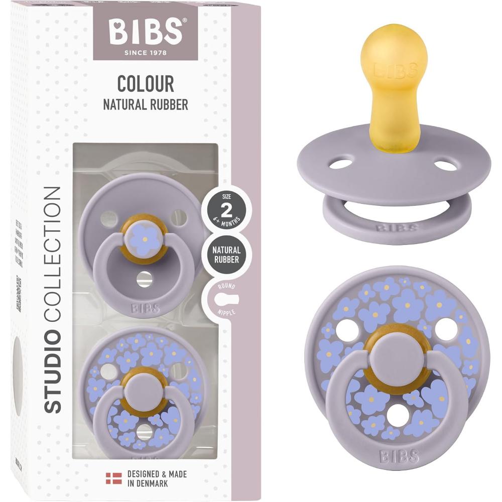 Bibs - Studio Colour Pacifier - Jasmine Fossil Grey Mix - Size 2 - 2pcs