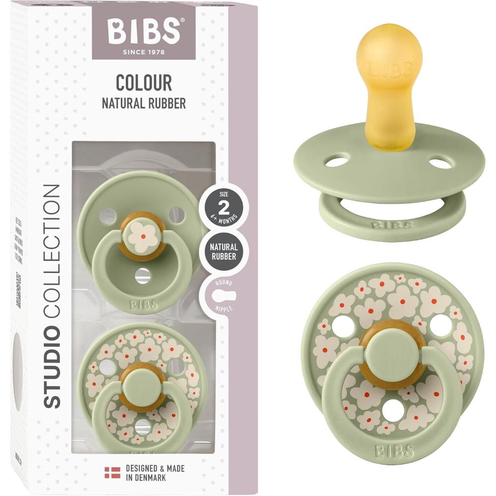 Bibs - Studio Colour Pacifier - Jasmine Sage Mix - Size 2 - 2pcs