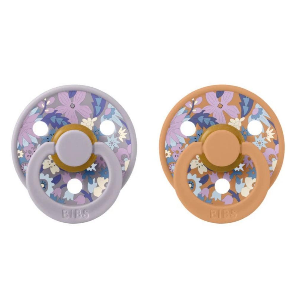 Bibs - Liberty June Blossom Colour Pacifier - Size 1 - Pumpkin Mix - 2 Pcs