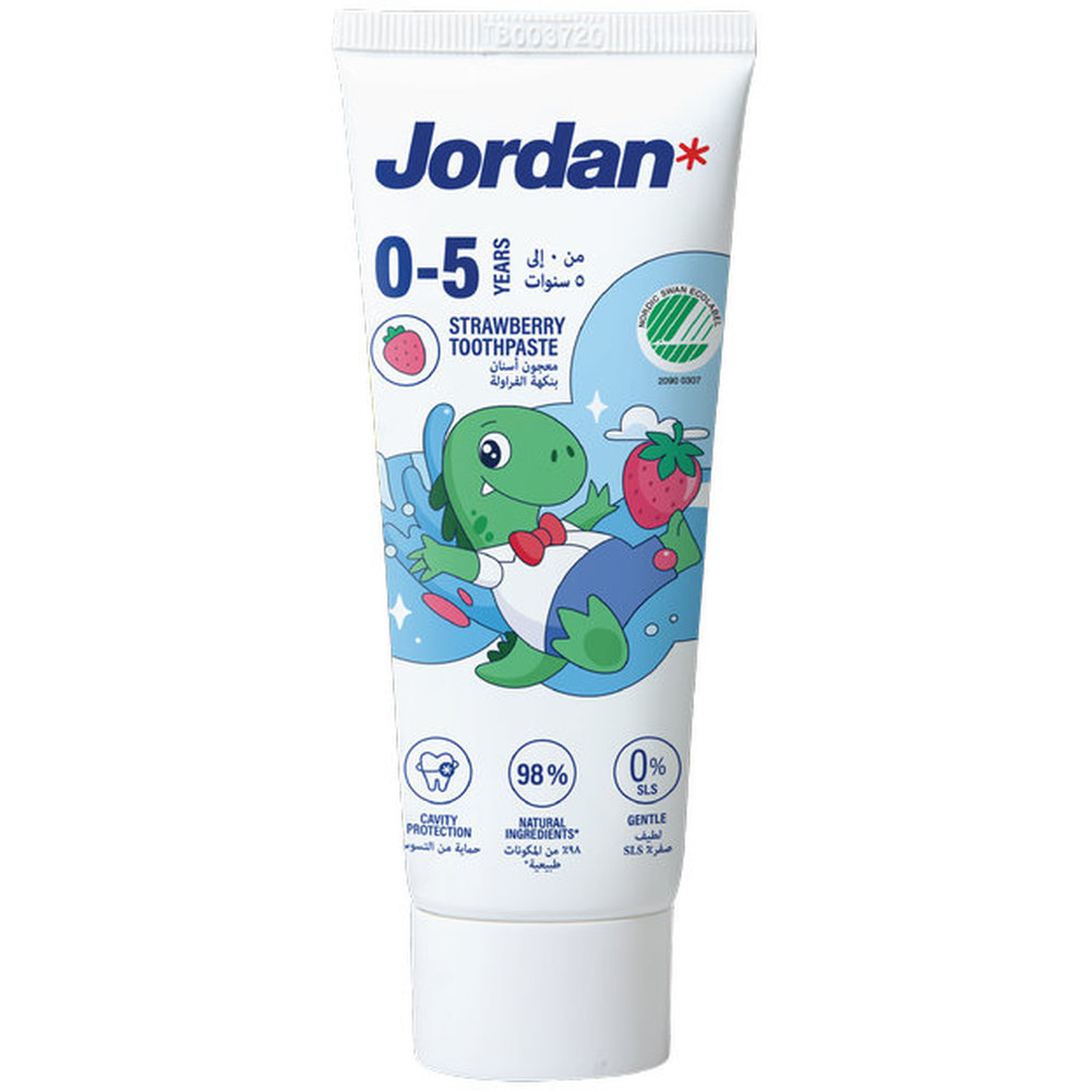 Jordan Kids Strawberry Toothpaste 50ml(0-5 Years) - Dinosaurus