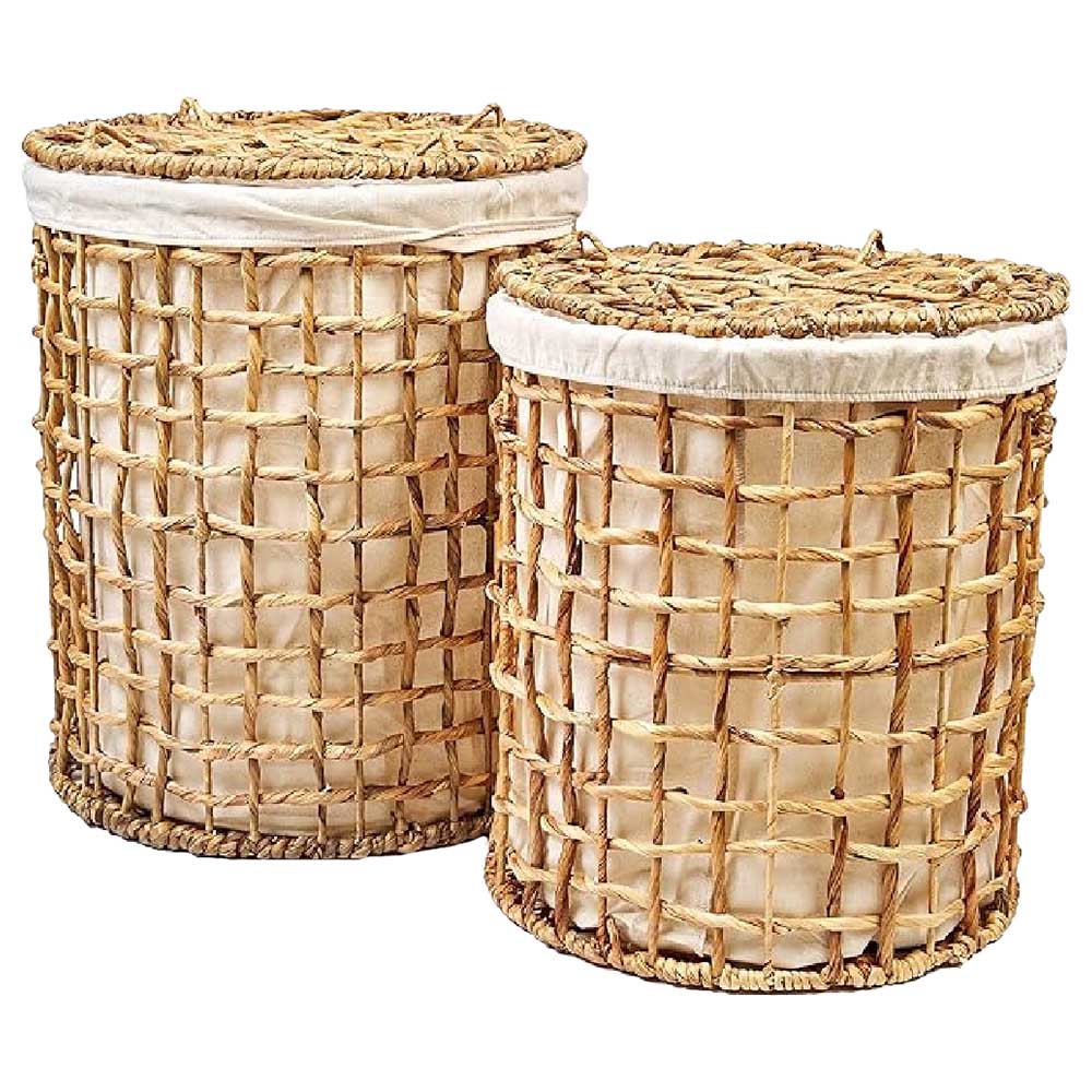 Homesmiths - Water Hyacinth Laundry Hamper Fox Shape - 38 X 38 X 59cm