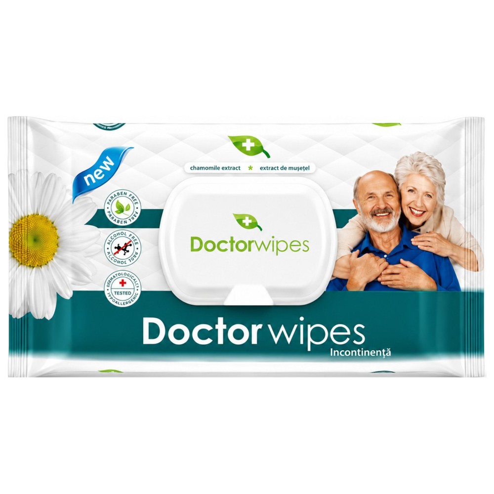 Doctor Wipes - Adult Incontinence Wipes - 72 Pcs