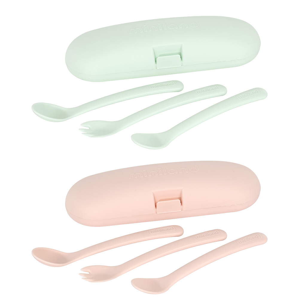 Miniland - Picneat Dolce Spoon And Fork - 3 Pc Set