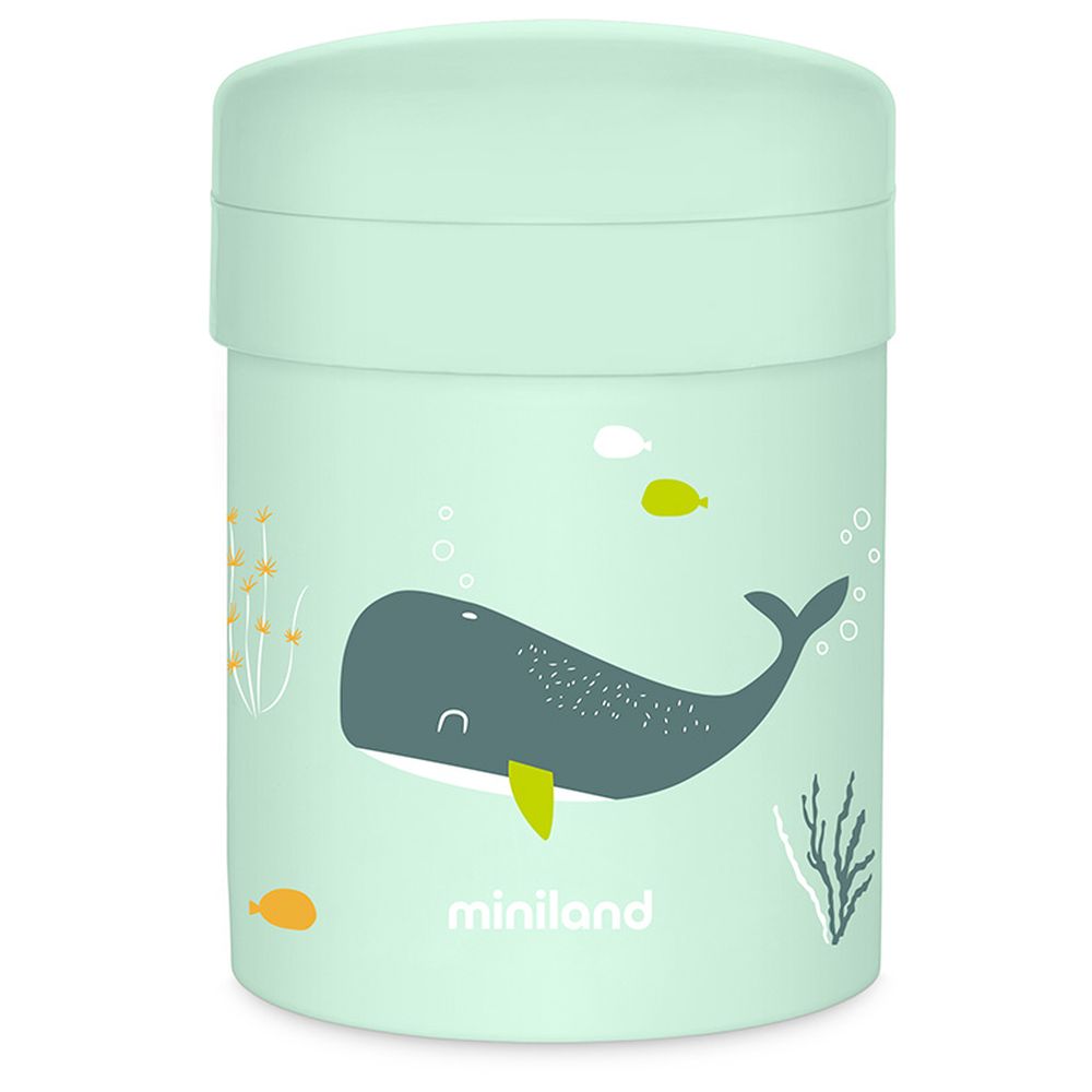 Miniland - Thermetic Whaley Food Container - Grey - 600 ml