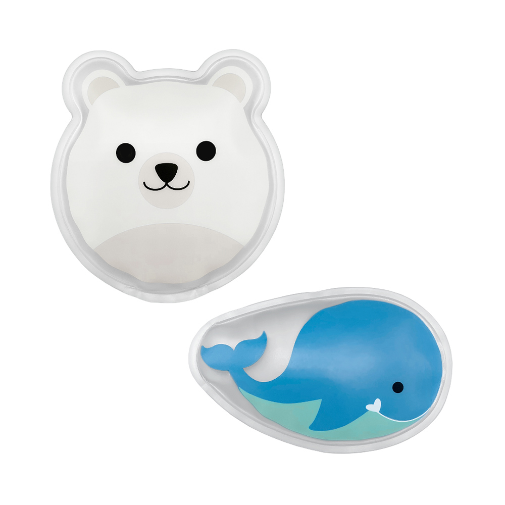 Dr. Browns - Cold Comfort Compress Baby Ice Pack - Polar Bear/Whale - 2 Pc Set