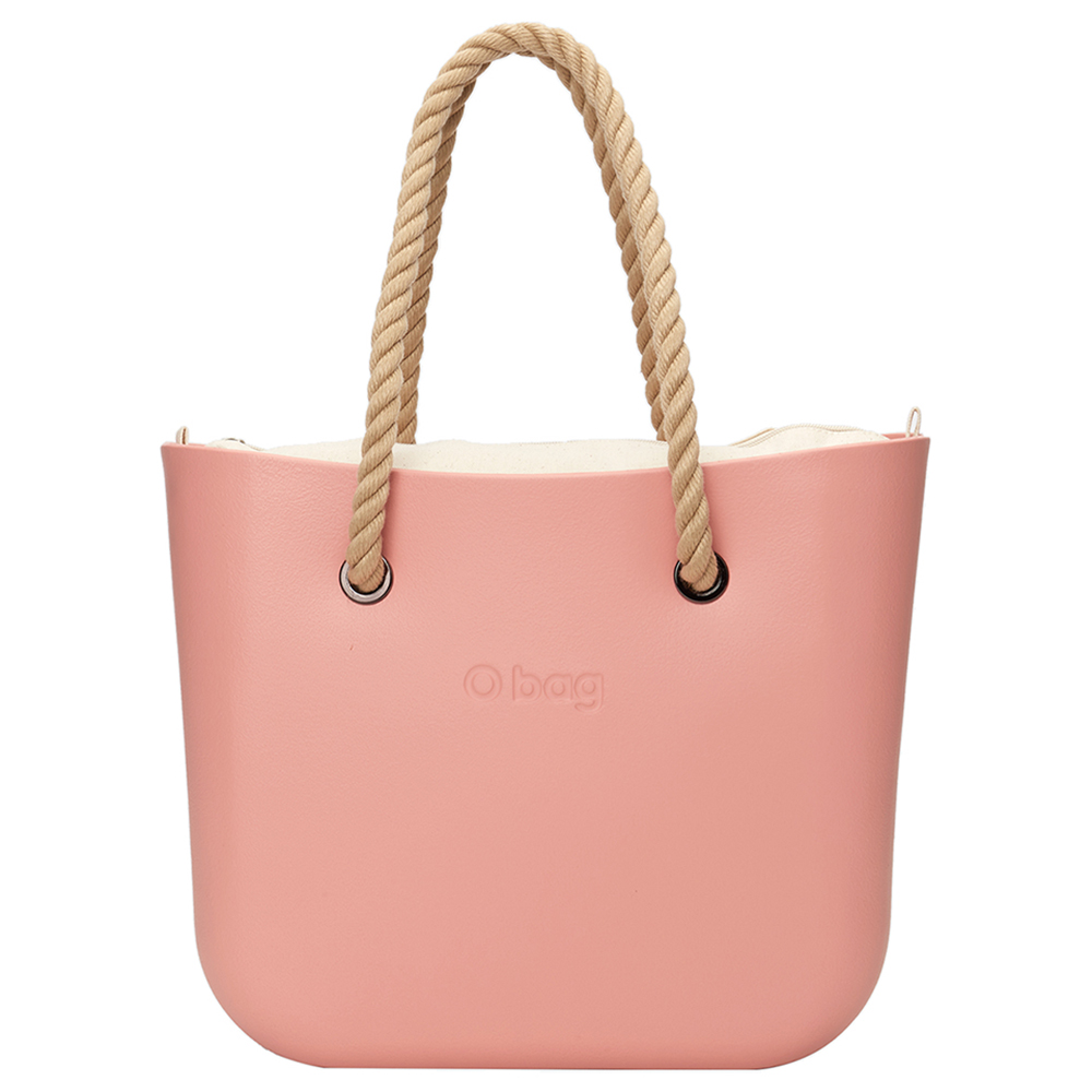 O Bag - Classic XL Bag With Inner Canvas Fabric & Long Rope Handle - Erika