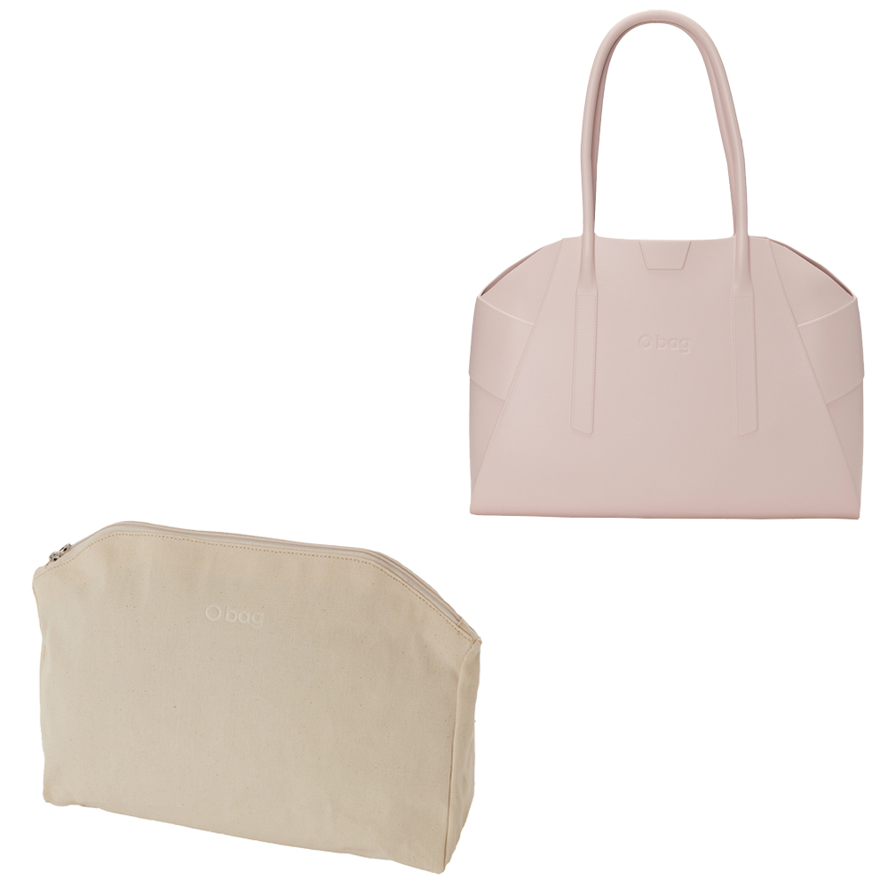 O Bag - Unique XL Handbag With Inner Pouch - Rosa Smoke