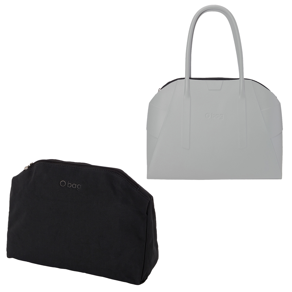 O Bag - Unique XL Handbag With Inner Pouch - Light Grey