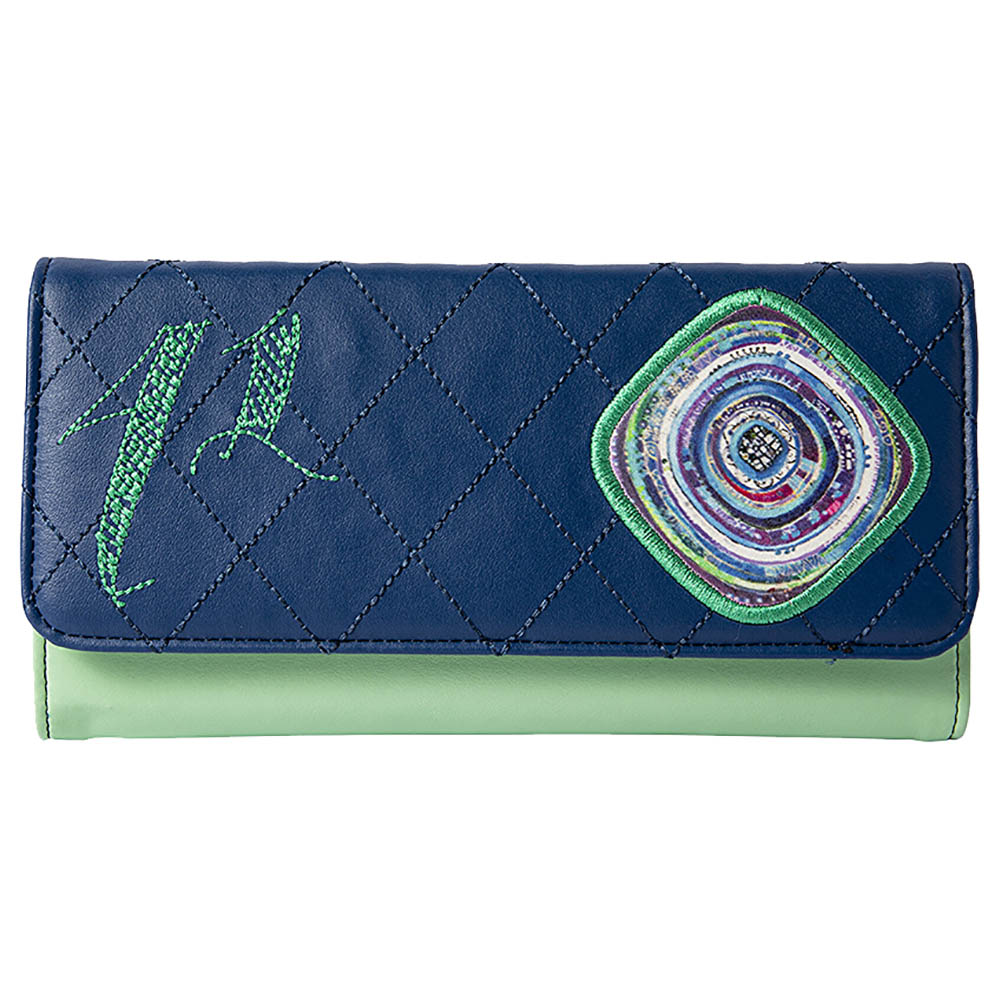 Biggdesign - Evil Eye Embroidered Wallet - Blue