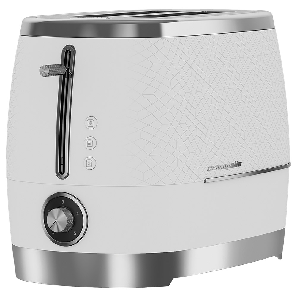 Beko Cosmopolis 2 Slice Toaster - White/Chrome - 870 W