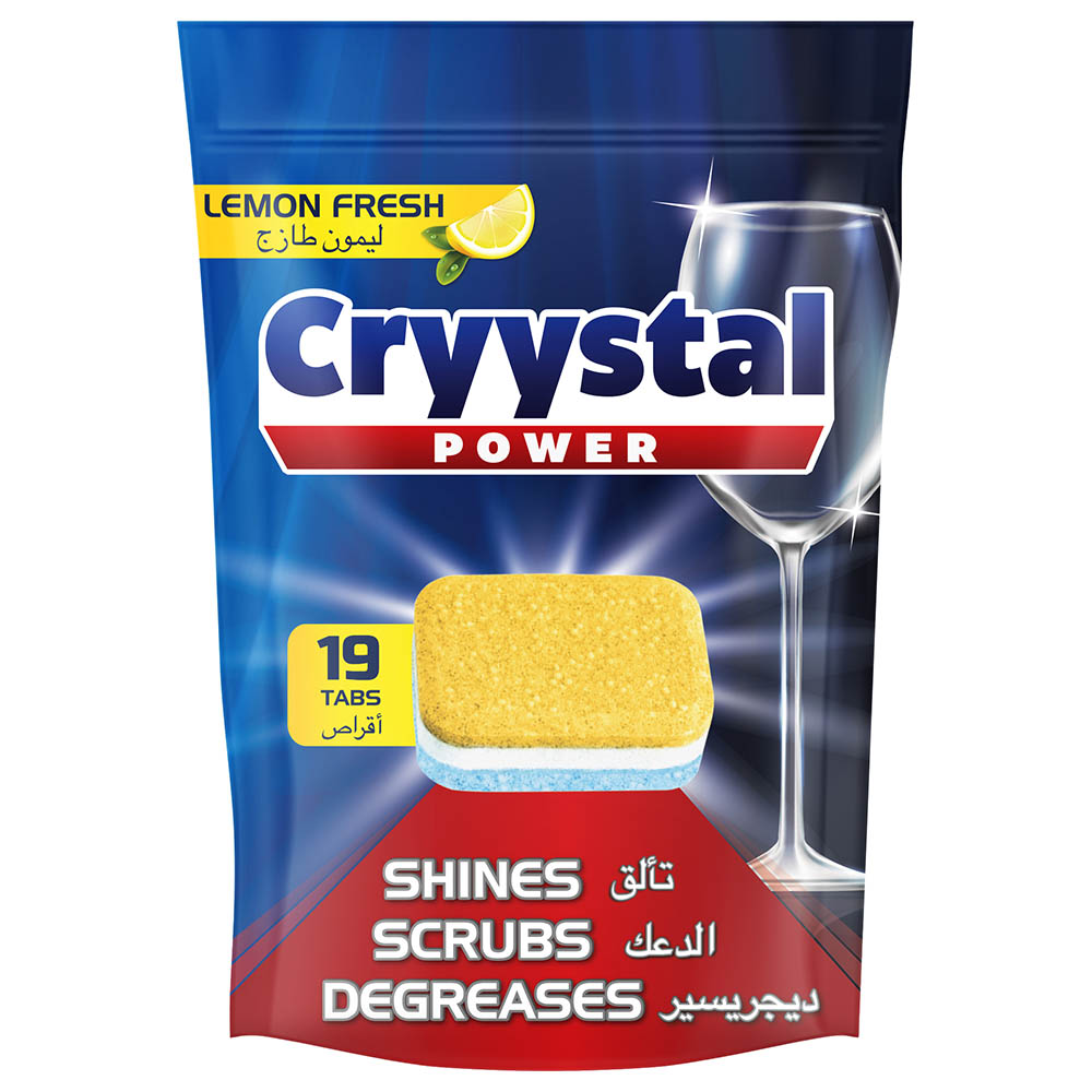 Cryystal Power Dishwasher Tablets Lemon Fresh 19 Tabs
