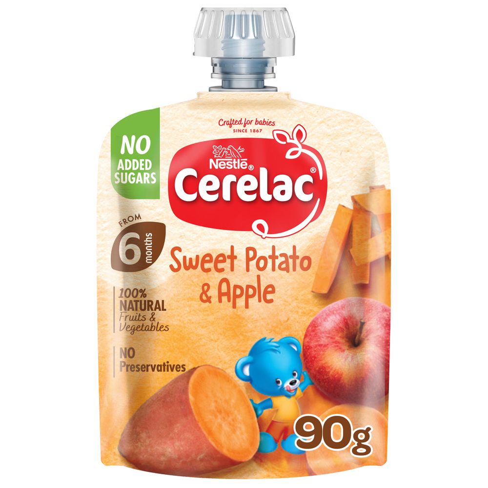 Cerelac - Sneaky Veggies Puree Pouch - Sweet Potato & Apple - 90 gm
