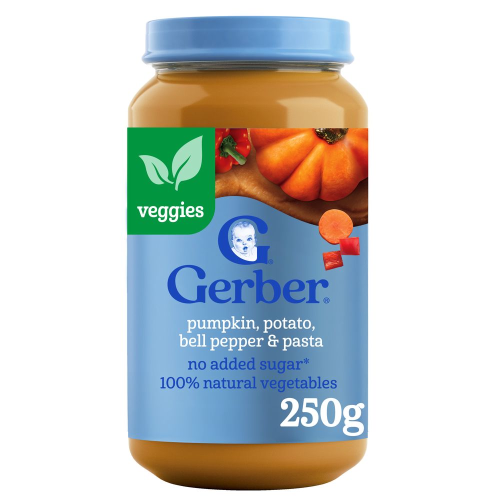 Gerber - Toddler Veggies Food Jar - Pumpkin, Potato, Bell Pepper & Pasta - 250 gm