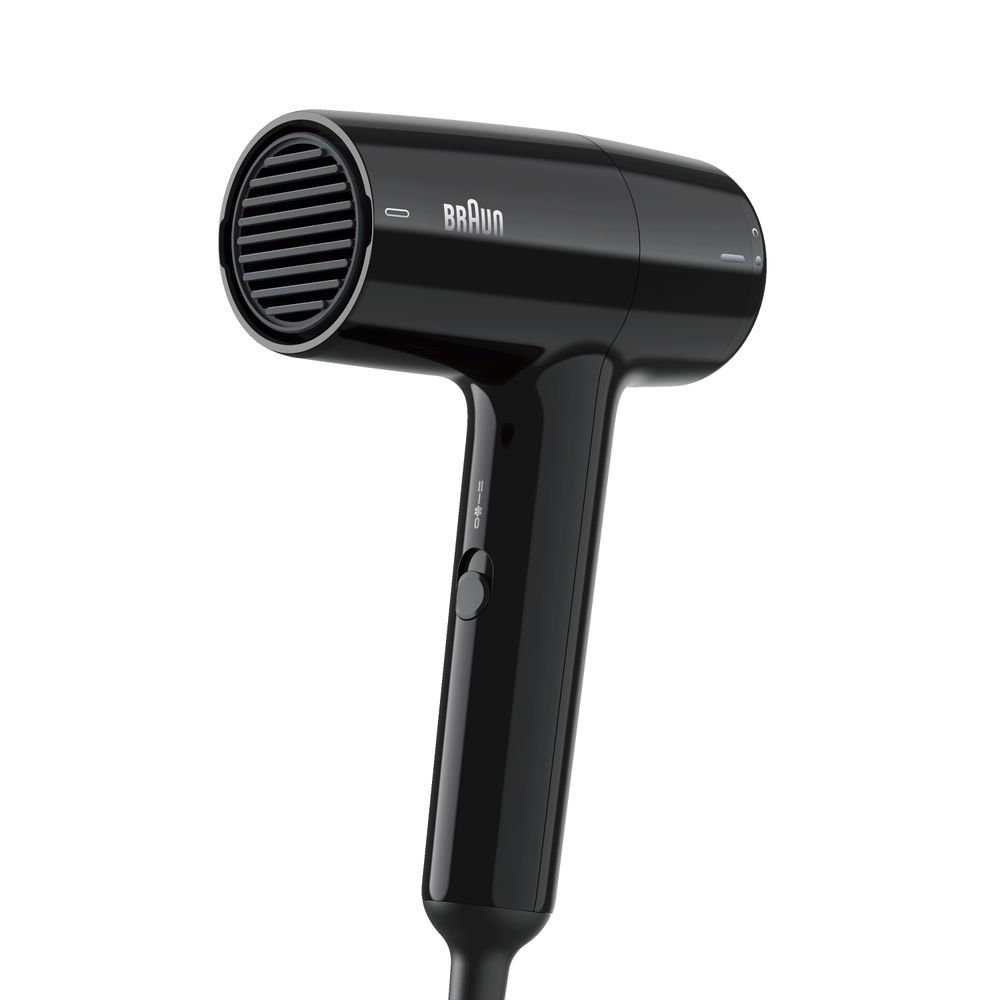 Braun Compact Hair Dryer With Drying Nozzle 1800W - Black Gloss