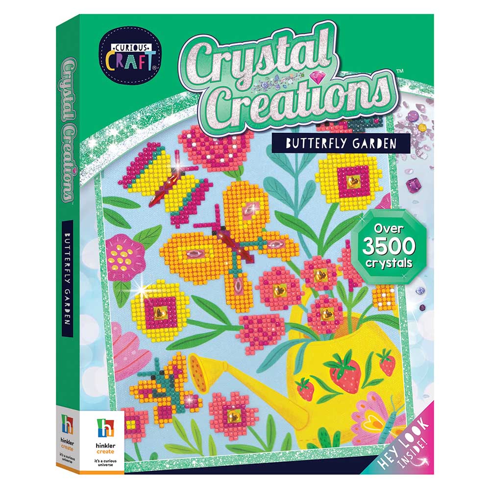 كتاب Hinkler - Curious Craft: Crystal Creations Butterfly Garden