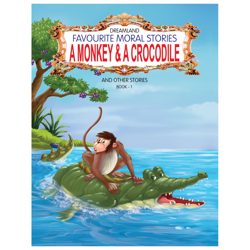 A Monkey & A Crocodile Moral Story Book
