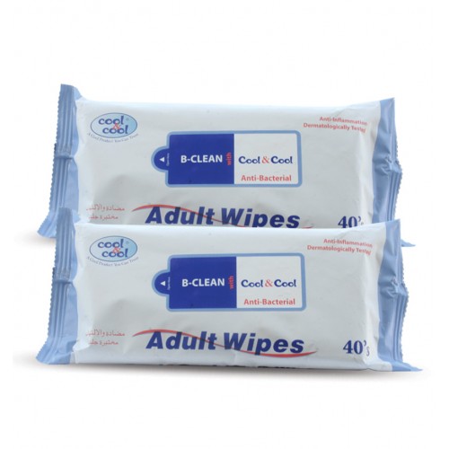 Cool & Cool - Adult Wipes XL - Germ-Free, Gentle 40's