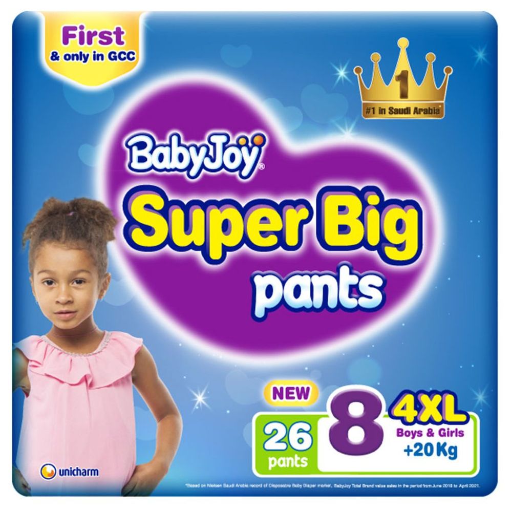 Babyjoy - Mega Culotte Super Big Pants Diaper Size 8-4XL - 26 pcs