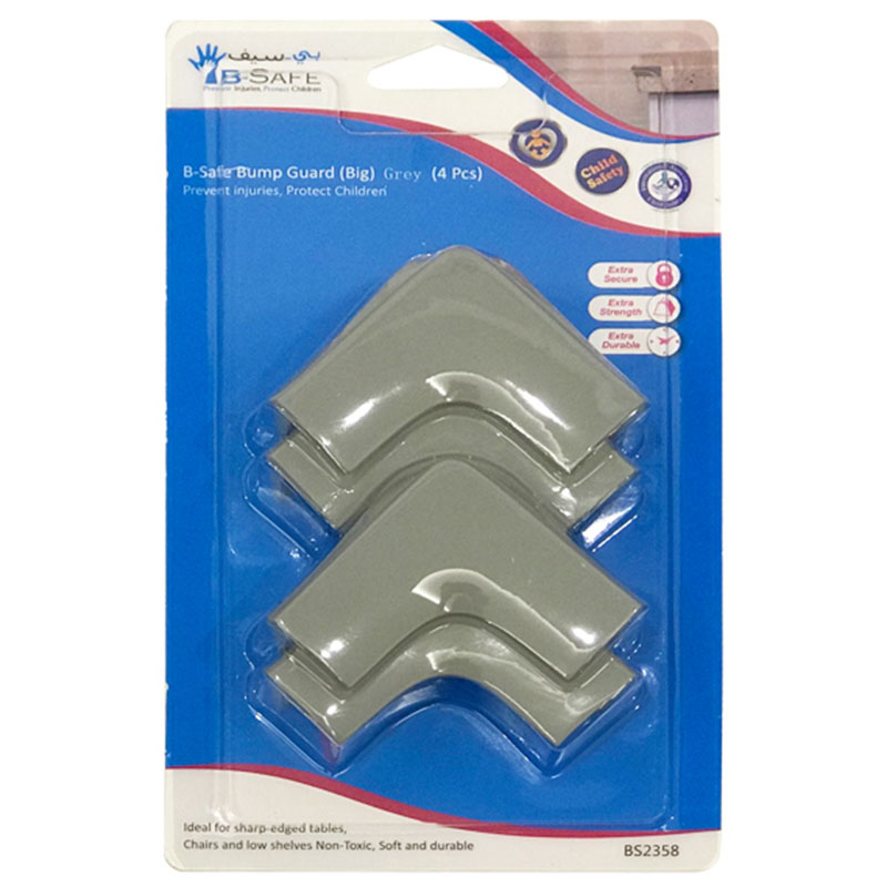 B-Safe - Corner Bump Guard Big Pack of 4 - Grey