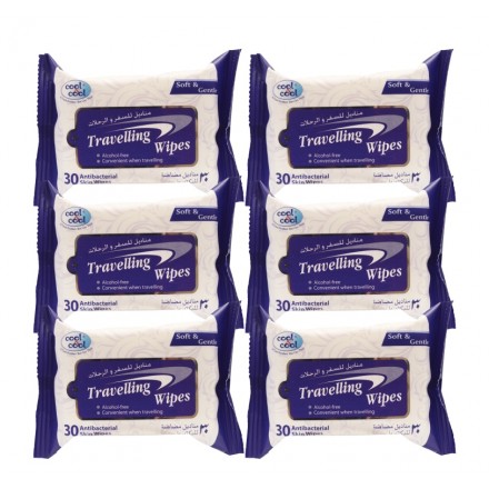 Cool & Cool Travelling Wipes 30's x6pcs. Special Offer