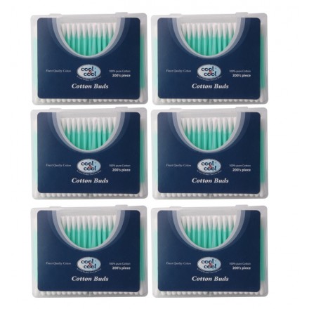 Cool & Cool Cotton Buds 200's x6pcs. Special Offer