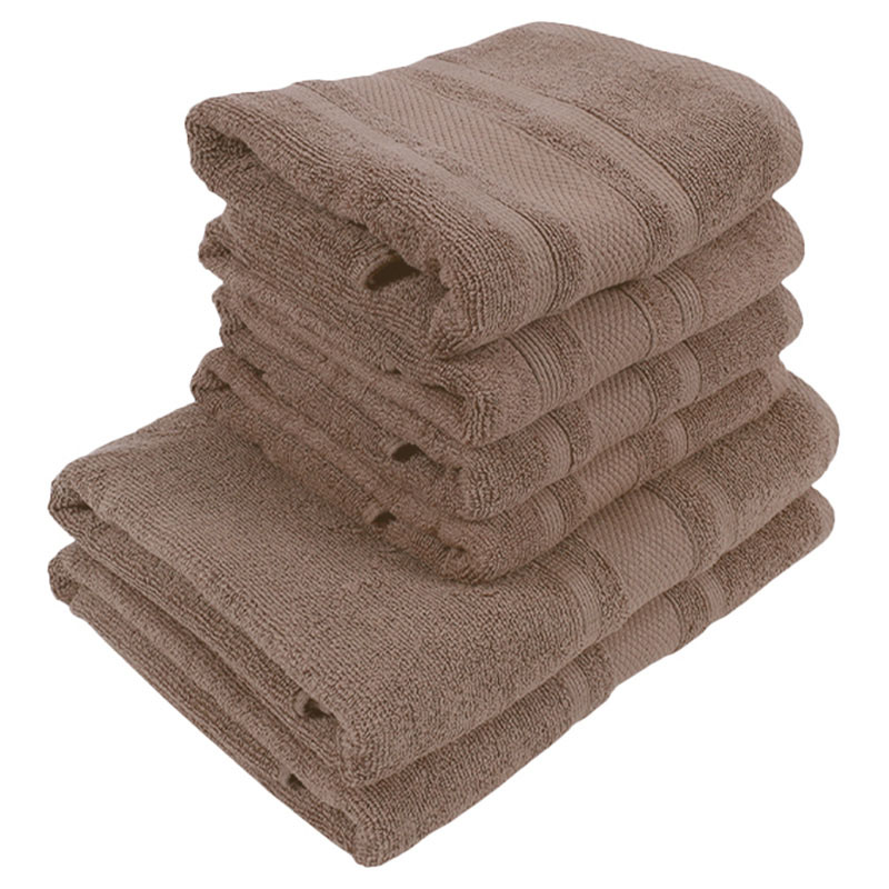 BYFT - Home Castle Hand Towel 4pcs and Bath Towel 2pcs - Beige