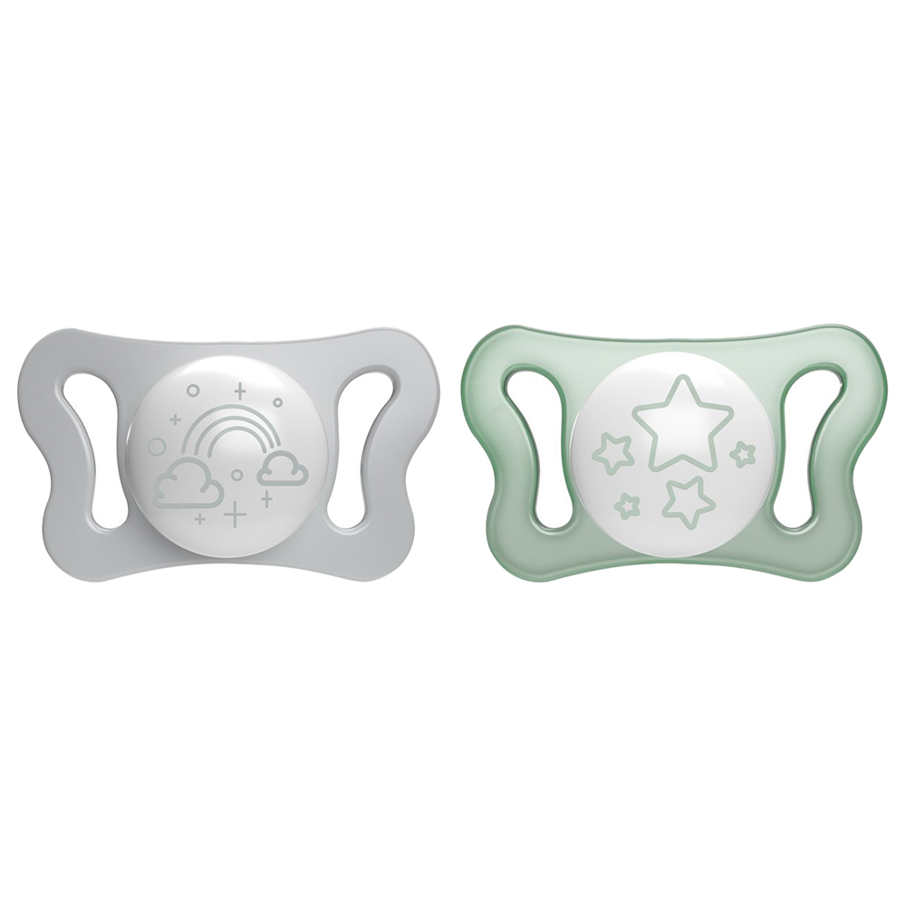 Chicco - PhysioForma Micro Silicone Soother 0-2m - GloWithLumi - Pack of 2