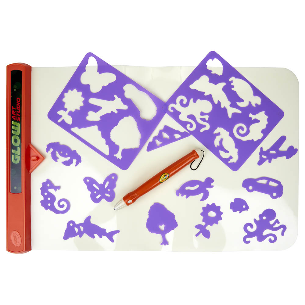 Crayola - Glow Art Studio, In The Dark Toys Playset