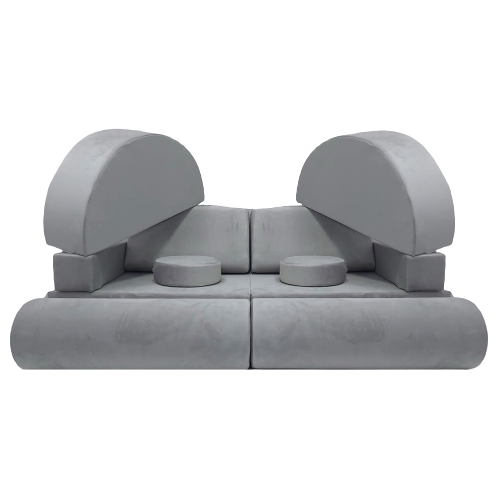 فودجي كيدز - مجموعة اللعب المزدوجة - رمادي - 14 قطعة