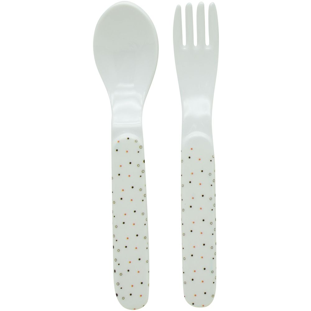 Dinewell Kids Spoon And Fork Set - Animate - 2 Pcs - 6-Inch