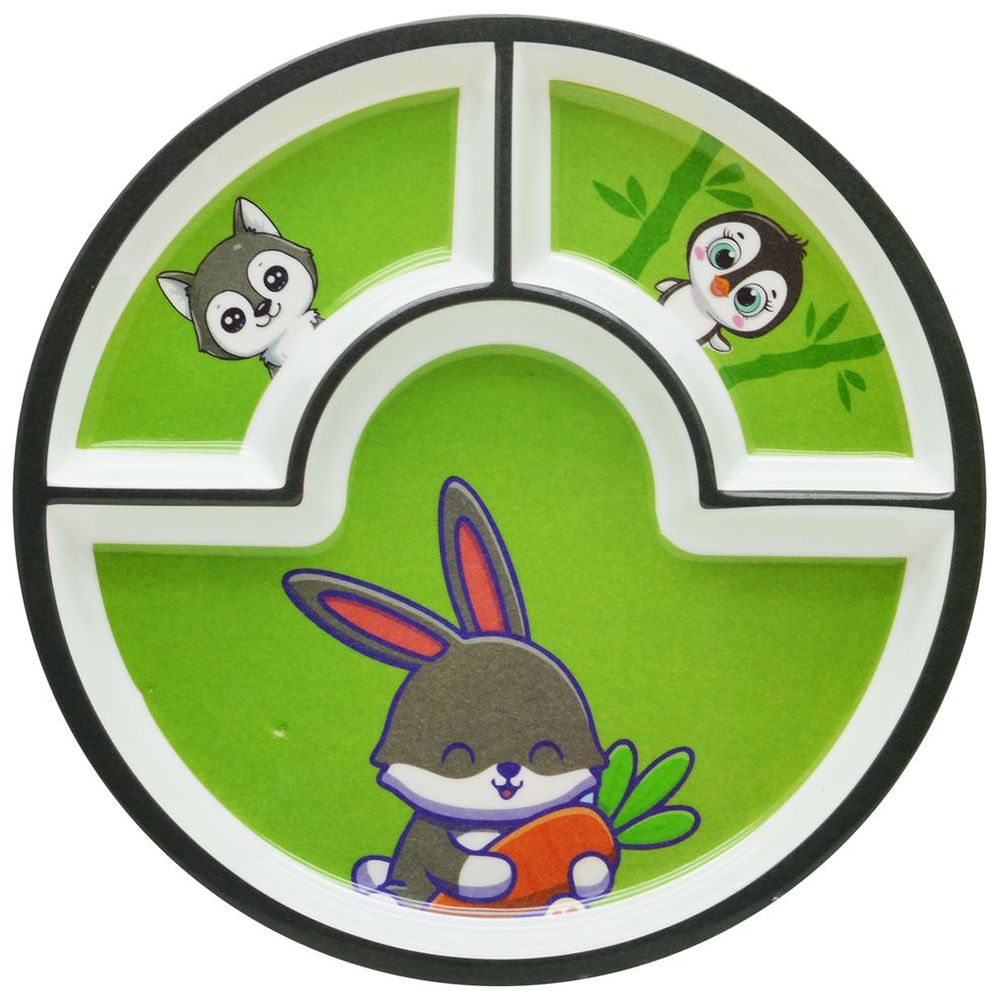 Dinewell Kids Round Plate - Rabbit