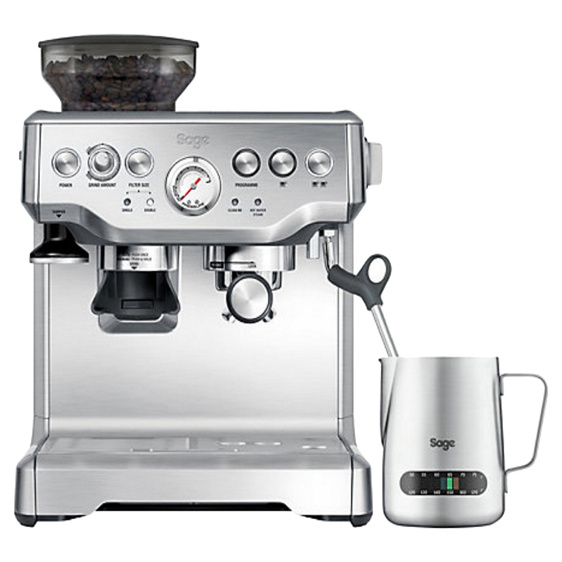 Sage The Barista Express Coffee Machine With Milk Jug - Brushed Stainless Steel