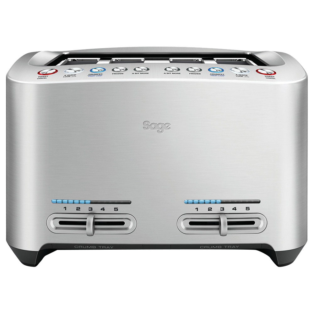 Sage The Smart 4 Slice Toaster - Brushed Die-Cast Aluminium