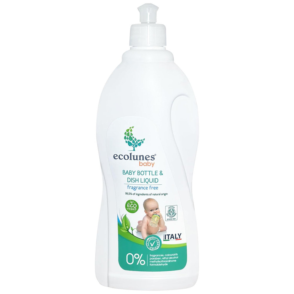 Ecolunes - Fragrance Free Baby Bottle And Dish Liquid - 750 ml