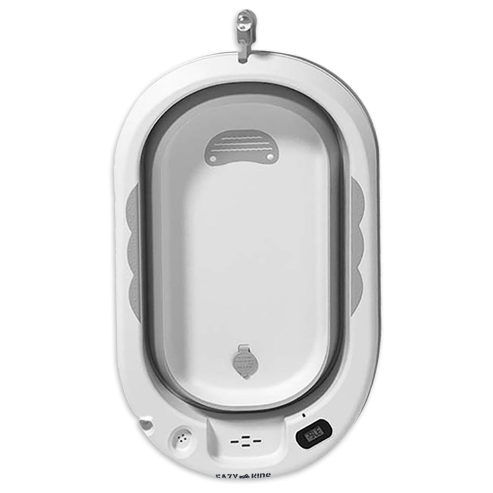 Eazy Kids - Foldable Bathtub with Thermometer & Mug - Grey