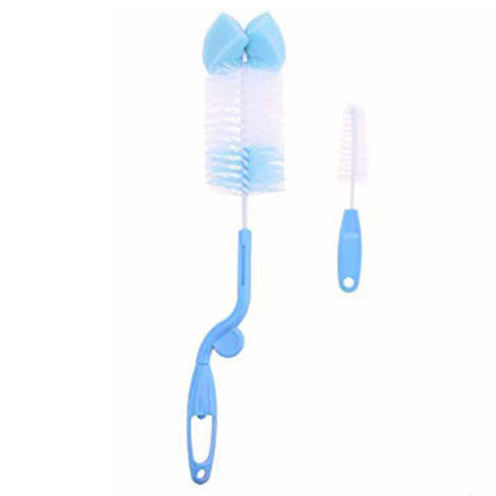 Purple Parrot - Baby Bottle Brush - 2pc-Set - Blue