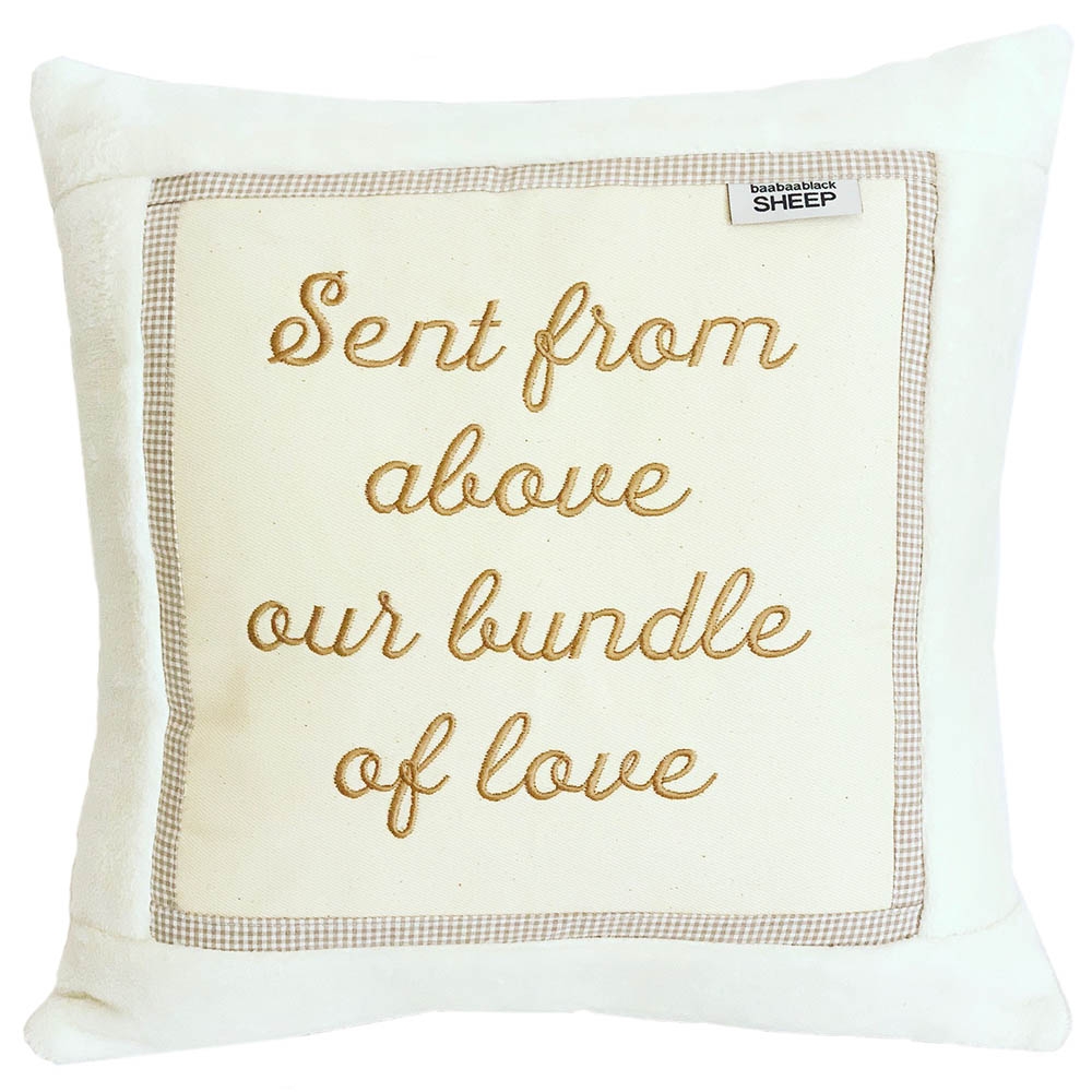 Baa Baa Black Sheep - Sent From Above Cushion - Beige