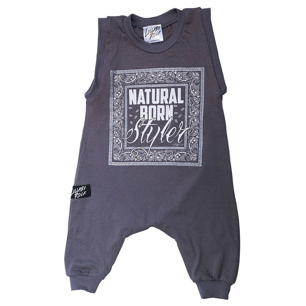 Lullaby Rock - Natural Born Styler Harem Romper - Grey