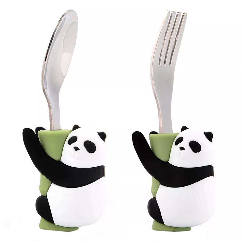 Highland Kids Spoon & Fork Cutlery Set - Mini Panda