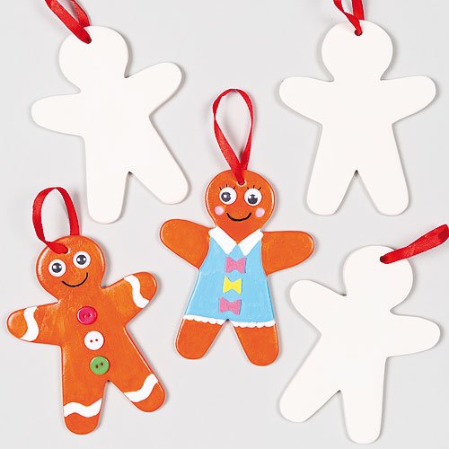 Baker Ross - Gingerbread Man Ceramic Decorations (Pack Of 5)