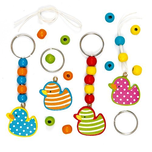 Baker Ross Duck Keyring & Bag Dangler Kits (Pack of 4)