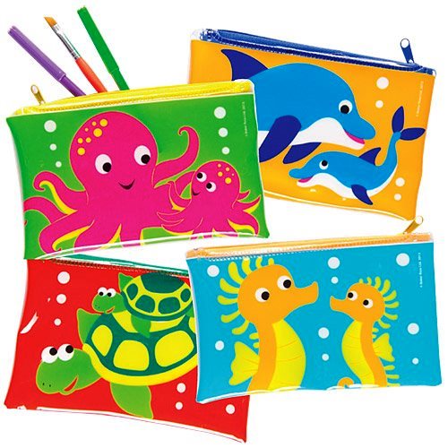 Baker Ross Sealife Buddies Pencil Cases (Pack of 4)